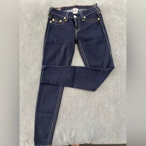 True Religion Womens vintage dark wash blue jeans